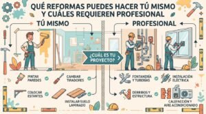 Qué reformas puedes hacer tú mismo y cuáles requieren profesional